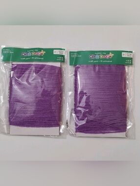 2 Packs Creatology Purple Craft Yarn 87.4yd Kids Arts & Crafts Supplies DIY New